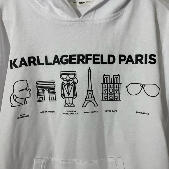 Karl Lagerfeld Paris Drawstring Hoodie/Sweatshirt - Picture 5 of 7